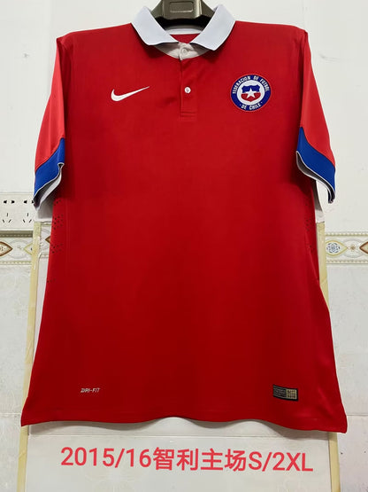 Retro Chile 2015/2016 Home Fan Version Football Jersey