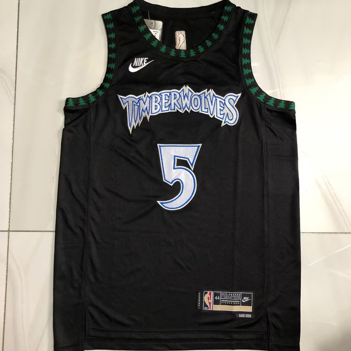 Minnesota Timberwolves Embroidery Black Retro #5 EDWARDS NBA Jerseys 2026