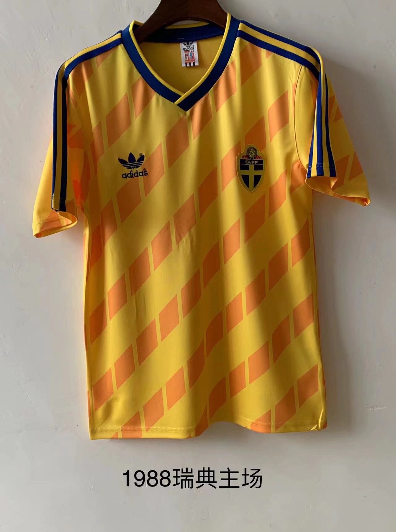 Retro Sweden 1988 Home Football Jersey