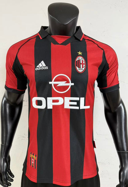 Retro AC Milan 1998/1999 Home Fan Version Football Jersey