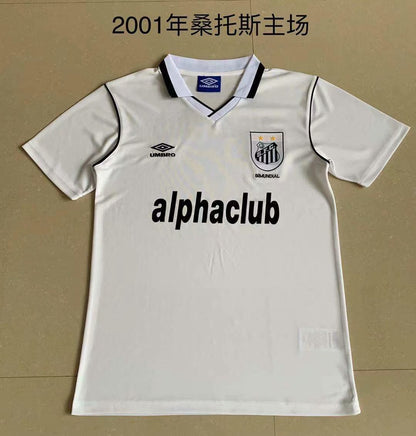 Retro Santos 2001 Home Fan Version Football Jersey