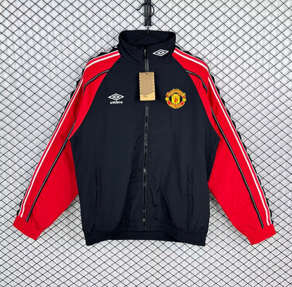 Retro Manchester United Windbreaker Black 1998-1999