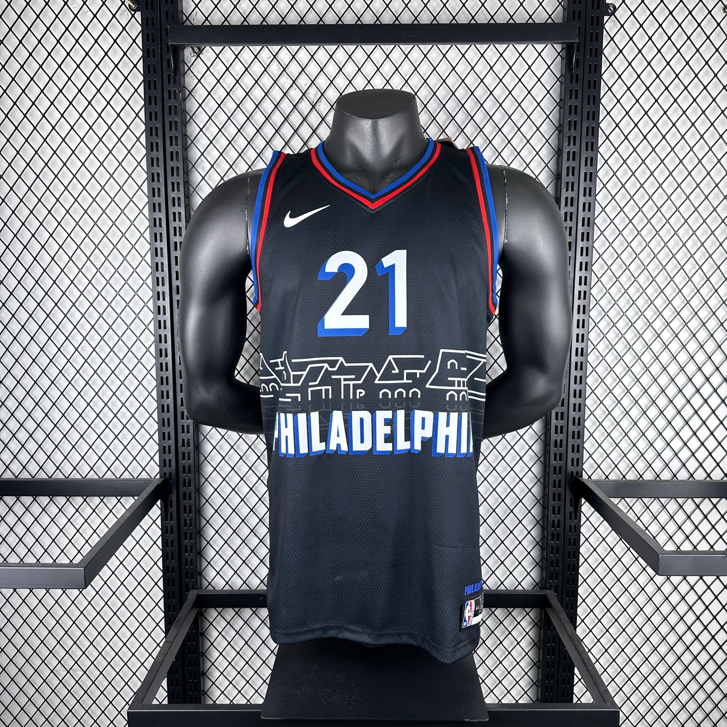Philadelphia 76ers City Retro Black #21 EMBIID NBA Season Jerseys 2021