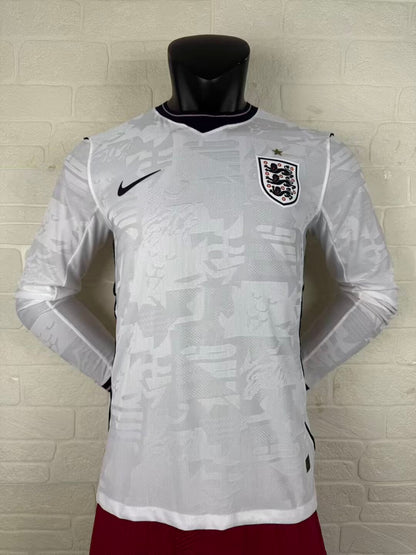 England 2026/2027 Home Long Sleeve Player Version Football Jersey