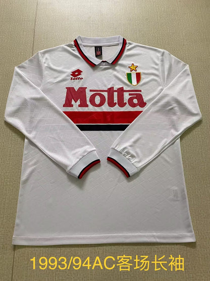 Retro AC Milan 1993/1994 Away Long Sleeve Football Jersey