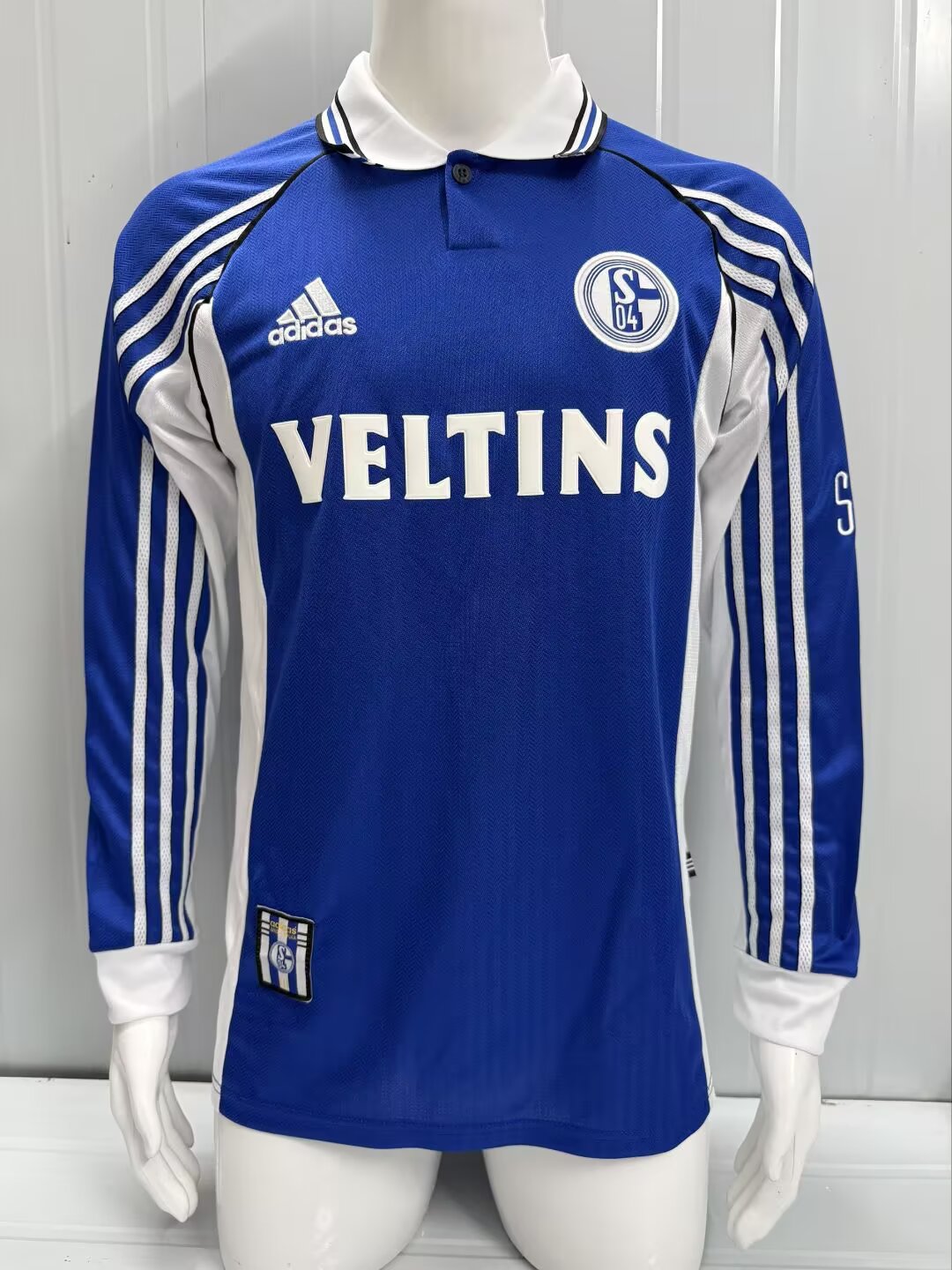 Retro Schalke 04 Long Sleeve Jersey 1998-2000