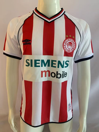 Retro Olympiacos 2001/2002 Home Fan Version Football Jersey