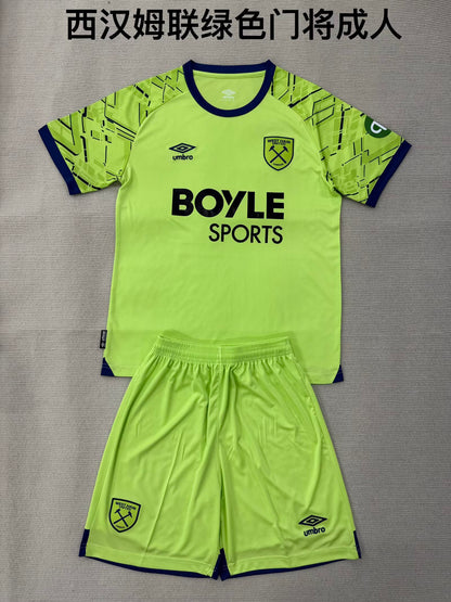 West Ham United 2025/2026 Kids Goalkeeper Fan Version Football Jersey