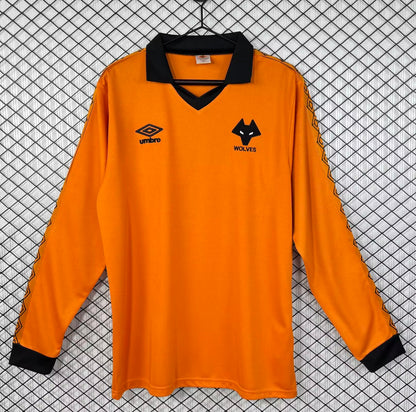 Retro Wolverhampton Wanderers 1980/1981 Home Long Sleeve Fan Version Football Jersey