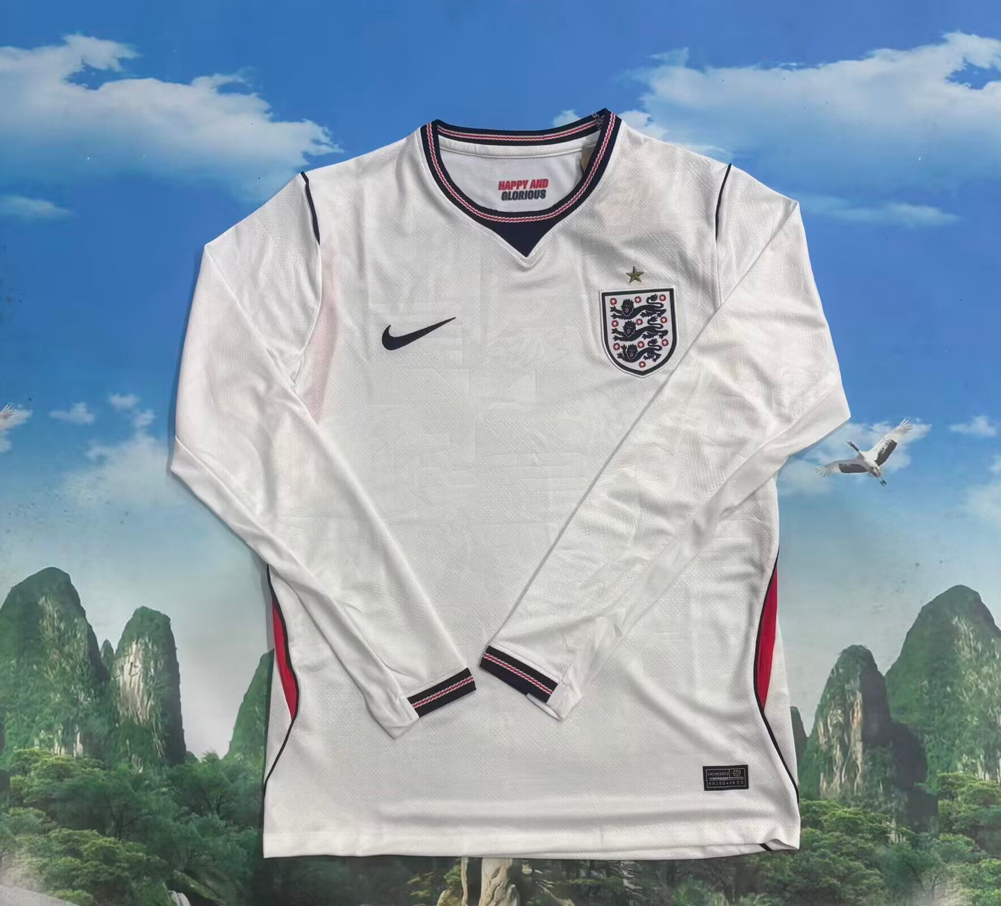 England 2026/2027 Home Long Sleeve Fan Version Football Jersey