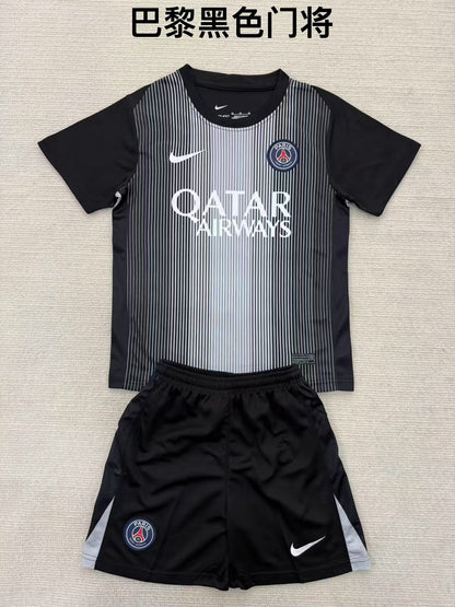 PSG Paris 2025/2026 Kids Goalkeeper Fan Version Football Jersey