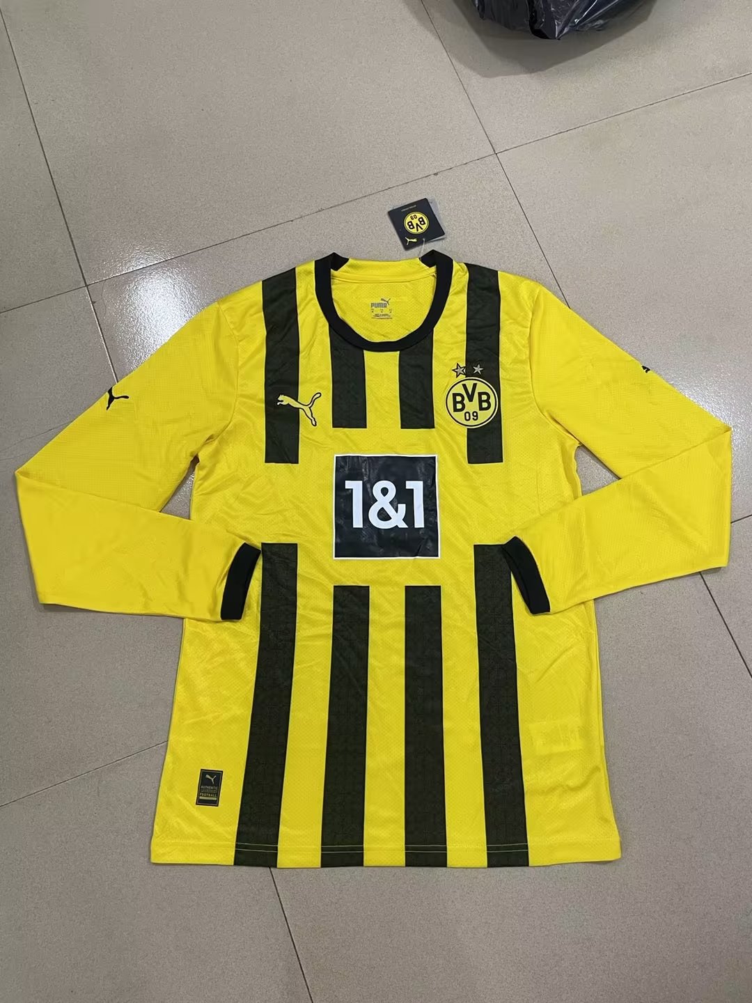 Borussia Dortmund 2022/2023 Home Long Sleeve Fan Version Football Jersey