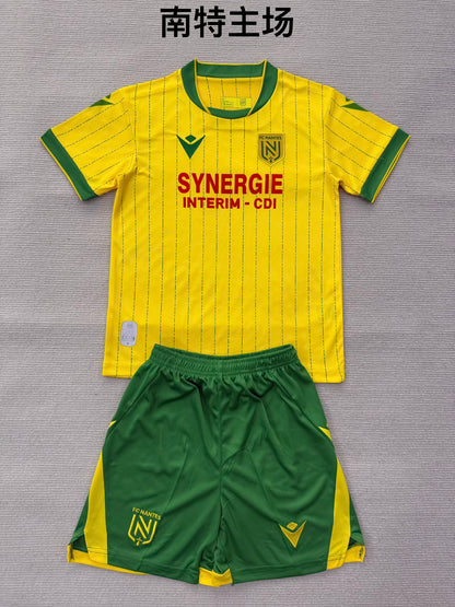 Nante 2025/2026 Kids Home Fan Version Football Jersey