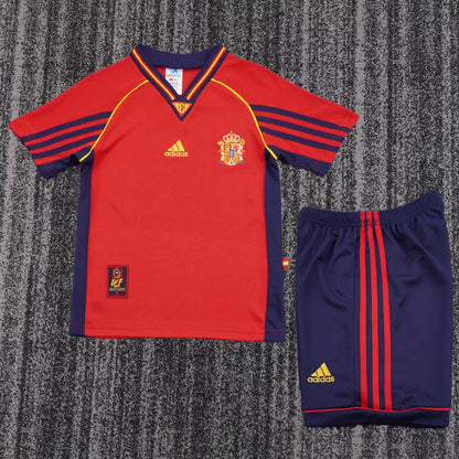 Retro Spain 1998 Kids Home Football Jersey