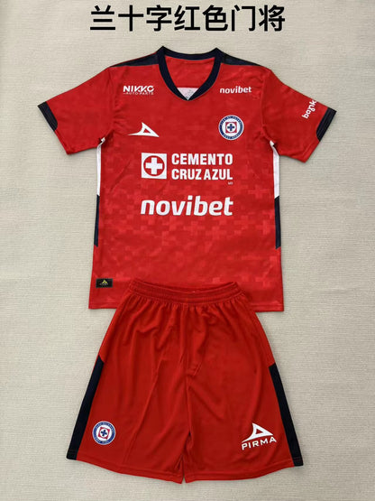 Cruz Azul 2025/2026 Kids Goalkeeper Fan Version Football Jersey