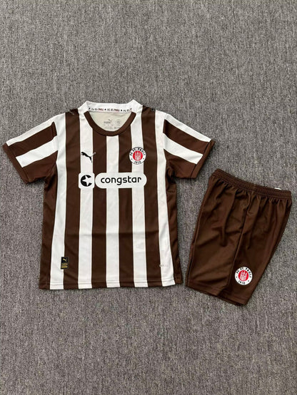 St. Pauli 2025/2026 Kids Home Fan Version Football Jersey