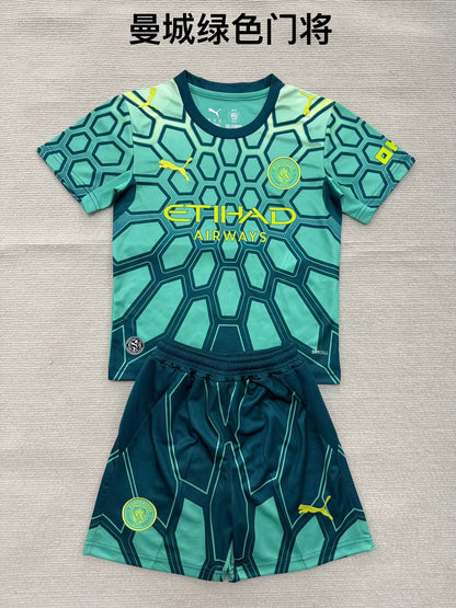 Manchester City 2026/2027 Kids Goalkeeper Fan Version Football Jersey