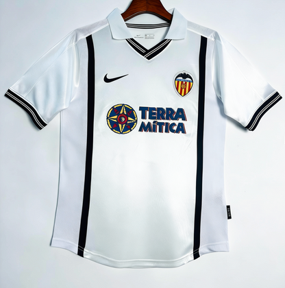 Retro valencia 2000/2001 Home Fan Version Football Jersey