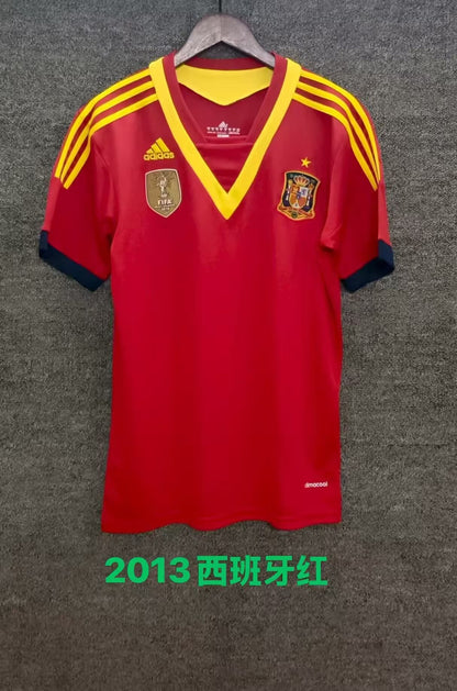 Retro Spain 2013 Home Football Jersey