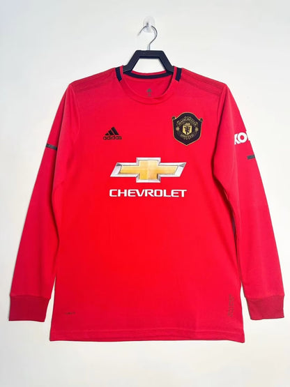 Retro Manchester united 2019/2020 Home Long Sleeve Fan Version Football Jersey
