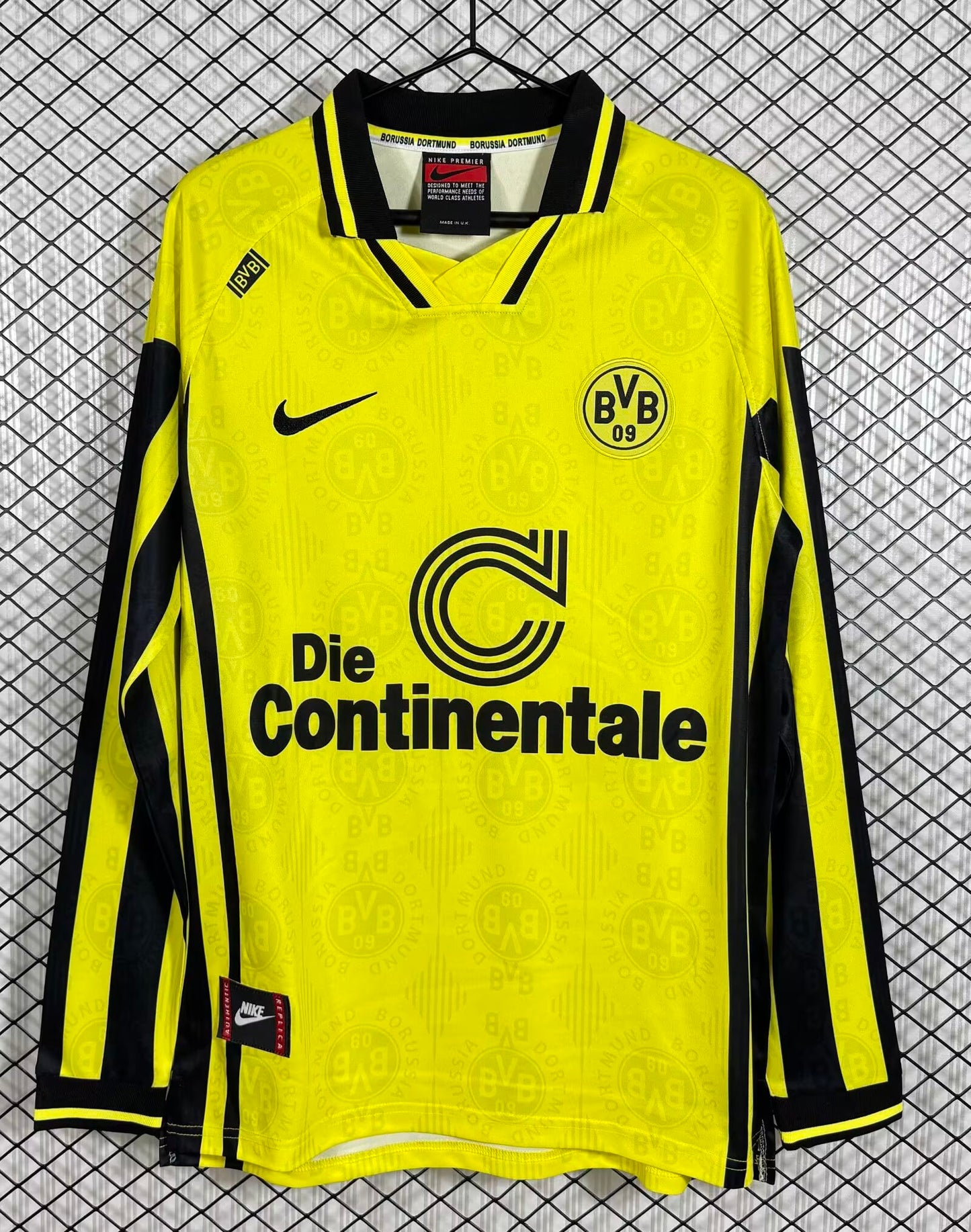 Retro Dortmund Home Long Sleeve Jersey 1996-1997