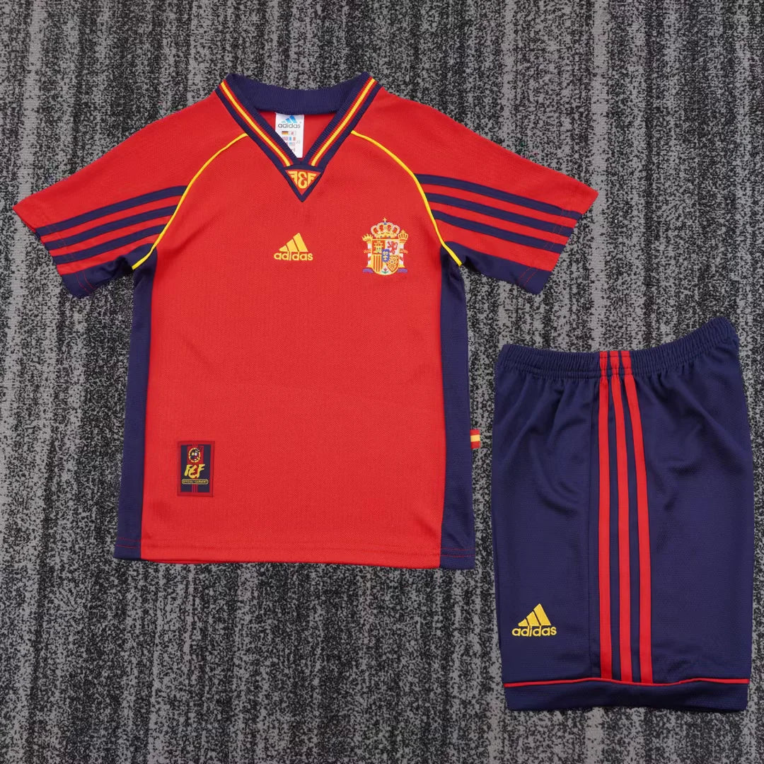 Retro Spain 1998 Kids Home Football Jersey