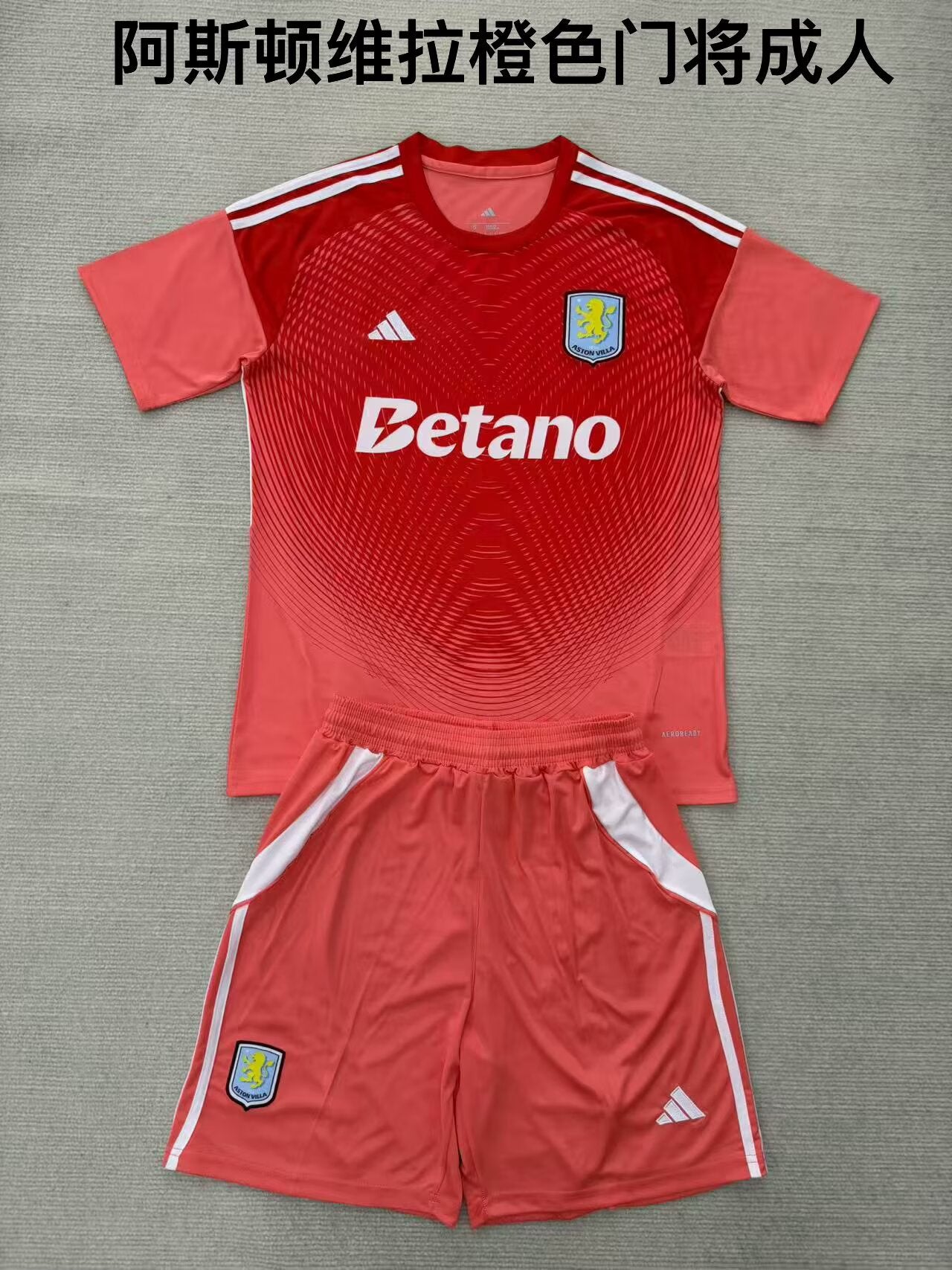 Aston Villa 2025/2026 Kids Goalkeeper Fan Version Football Jersey