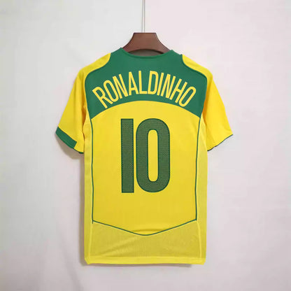 Retro Brazil 2004 Home Football Jersey