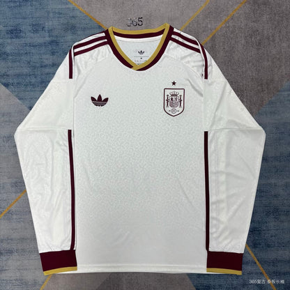 Spain 2026/2027 Away Long Sleeve Fan Version Football Jersey
