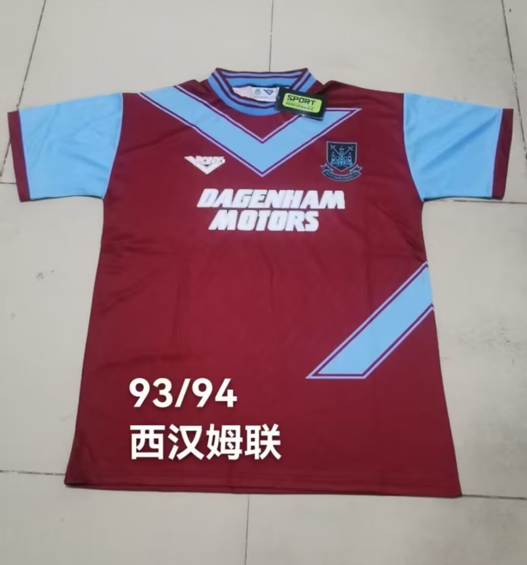 Retro West Ham Home Jersey 1993-1994