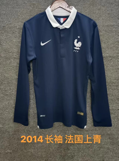 Retro France 2014 Home Football Jersey