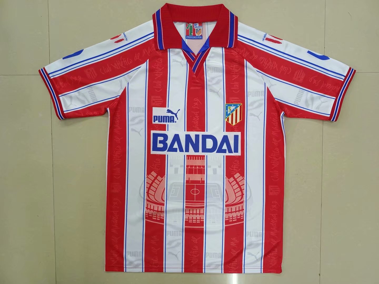Retro Atlético de Madrid 1996/1997 Home Football Jersey