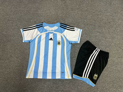 Retro Argentina 2006 Kids Home Football Jersey