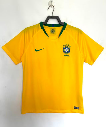 Retro Brazil 2018 Home Football Jersey
