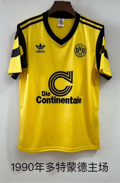 Retro Borussia Dortmund 1990 Home Football Jersey