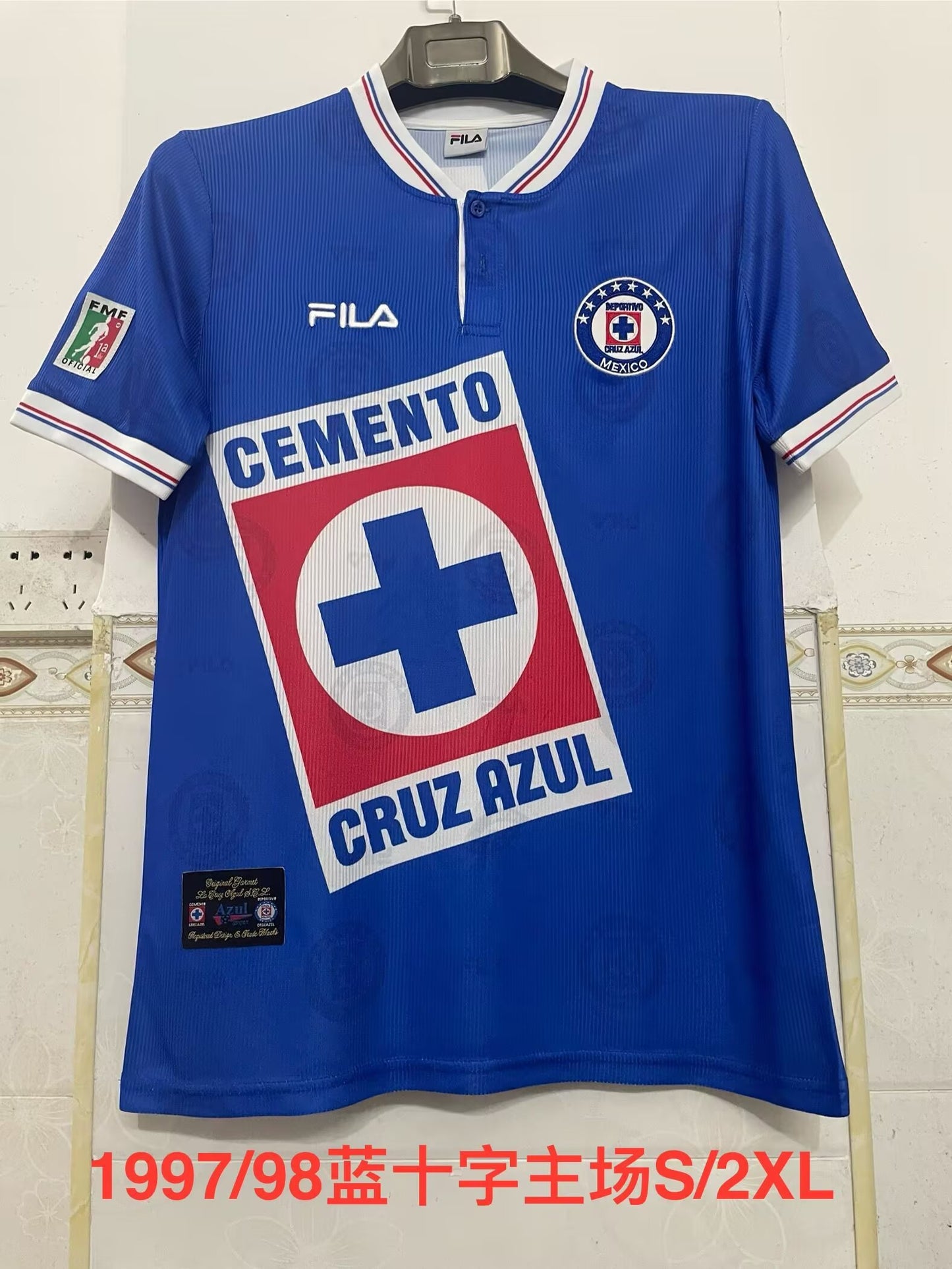 Retro Cruz Azul 1997/1998 Home Football Jersey