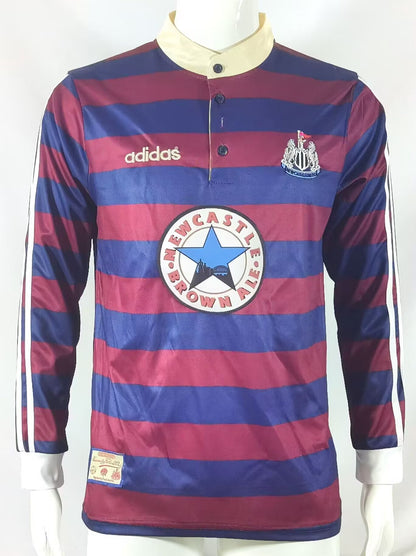 Retro Newcastle United 1995/1996 Away Long Sleeve Fan Version Football Jersey