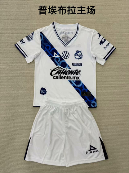 Club Puebla 2024/2025 Kids Home Fan Version Football Jersey