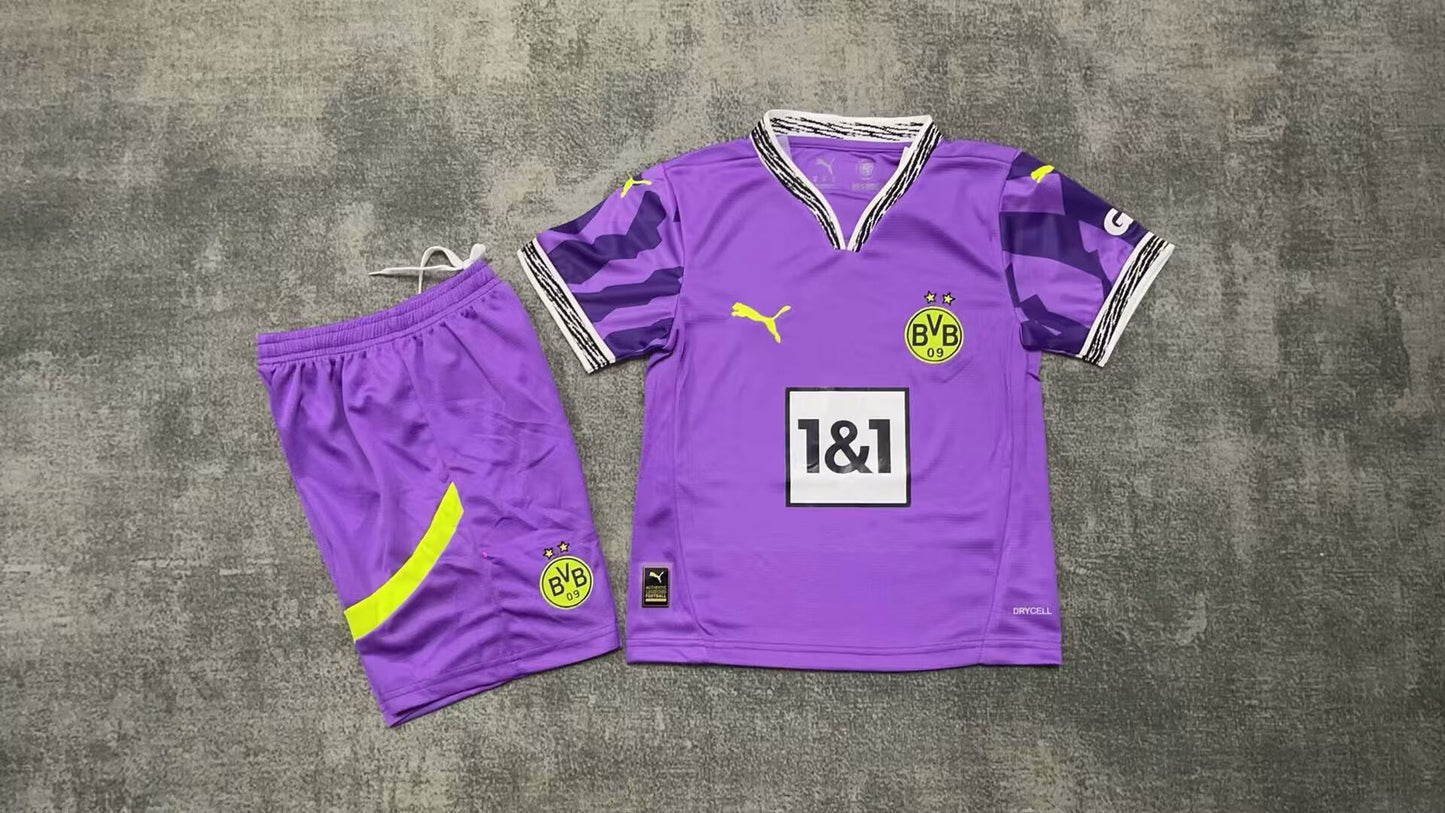 Borussia Dortmund 2025/2026 Kids Goalkeeper Football Jersey