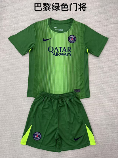 PSG Paris 2025/2026 Kids Goalkeeper Fan Version Football Jersey