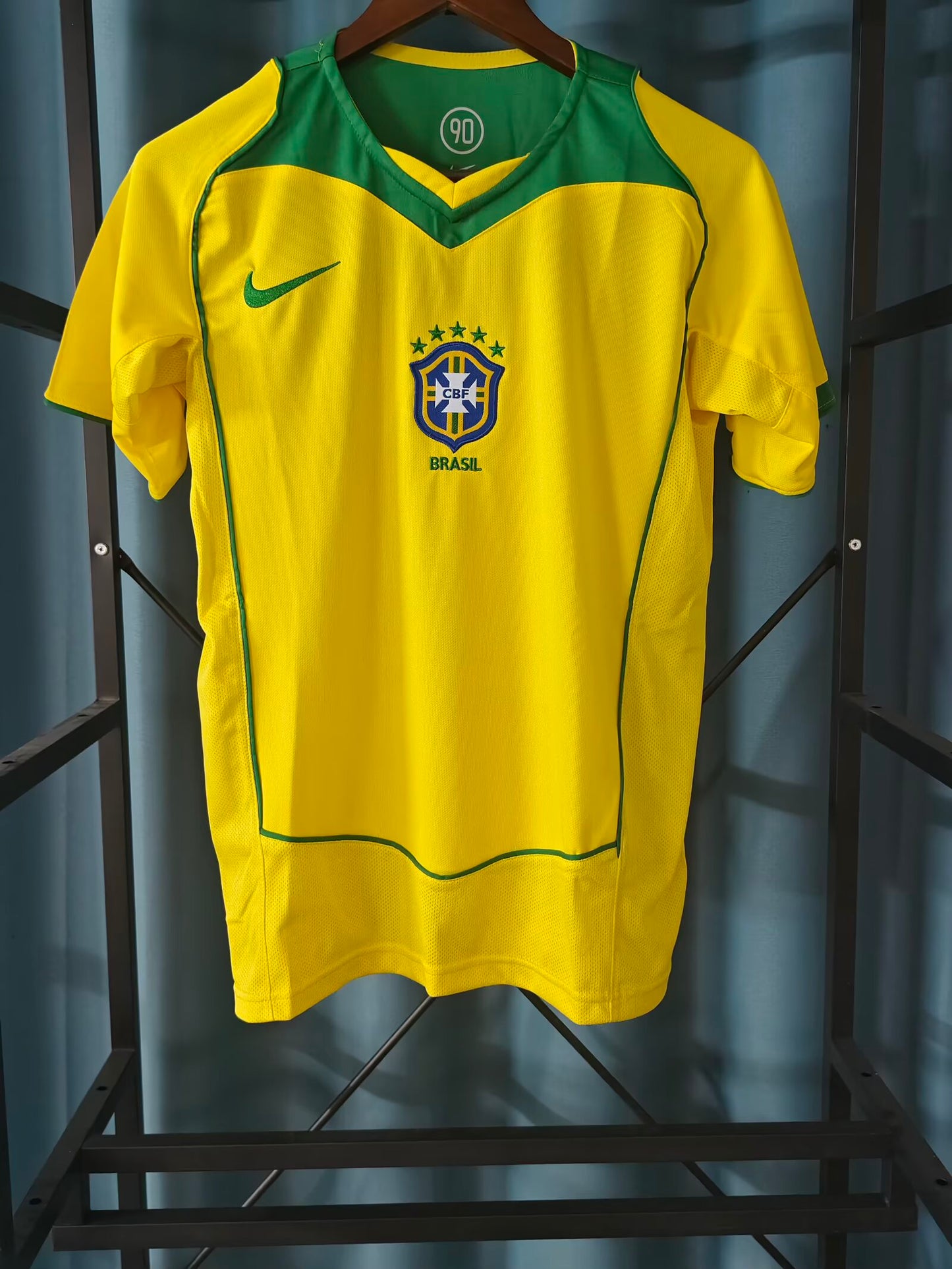 Retro Brazil 2004/2005 Home Football Jersey