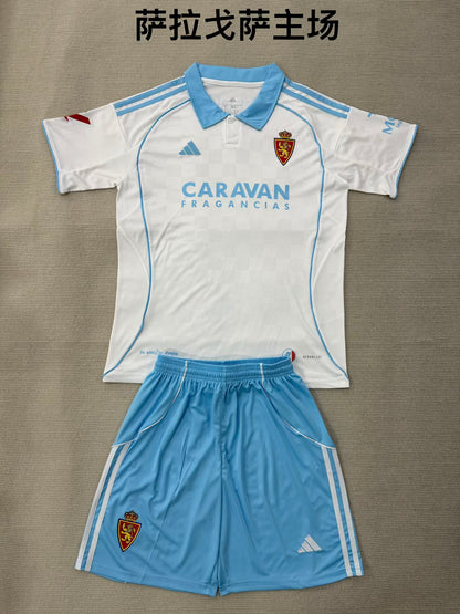 Real Zaragoza 2025/2026 Kids Home Football Jersey