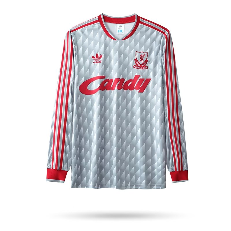 Retro Liverpool 1989/1991 Away Long Sleeve Football Jersey