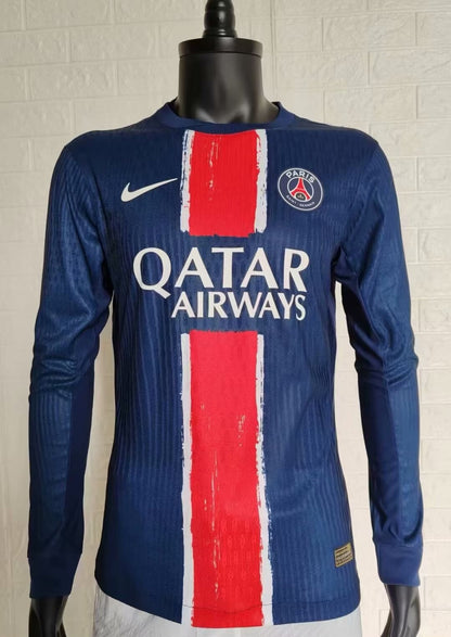 PSG Paris 2024/2025 Home Long Sleeve Player Version Football Jersey