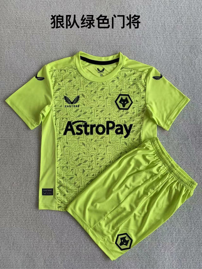 Wolverhampton Wanderers 2023/2024 Kids Goalkeeper Football Jersey