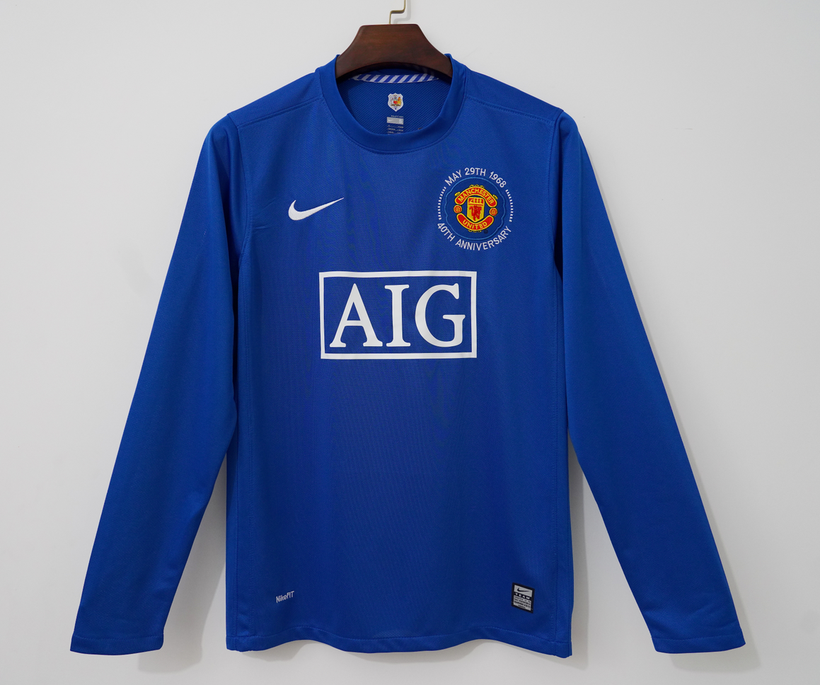 Retro Manchester united 2008/2009 Away Long Sleeve Football Jersey