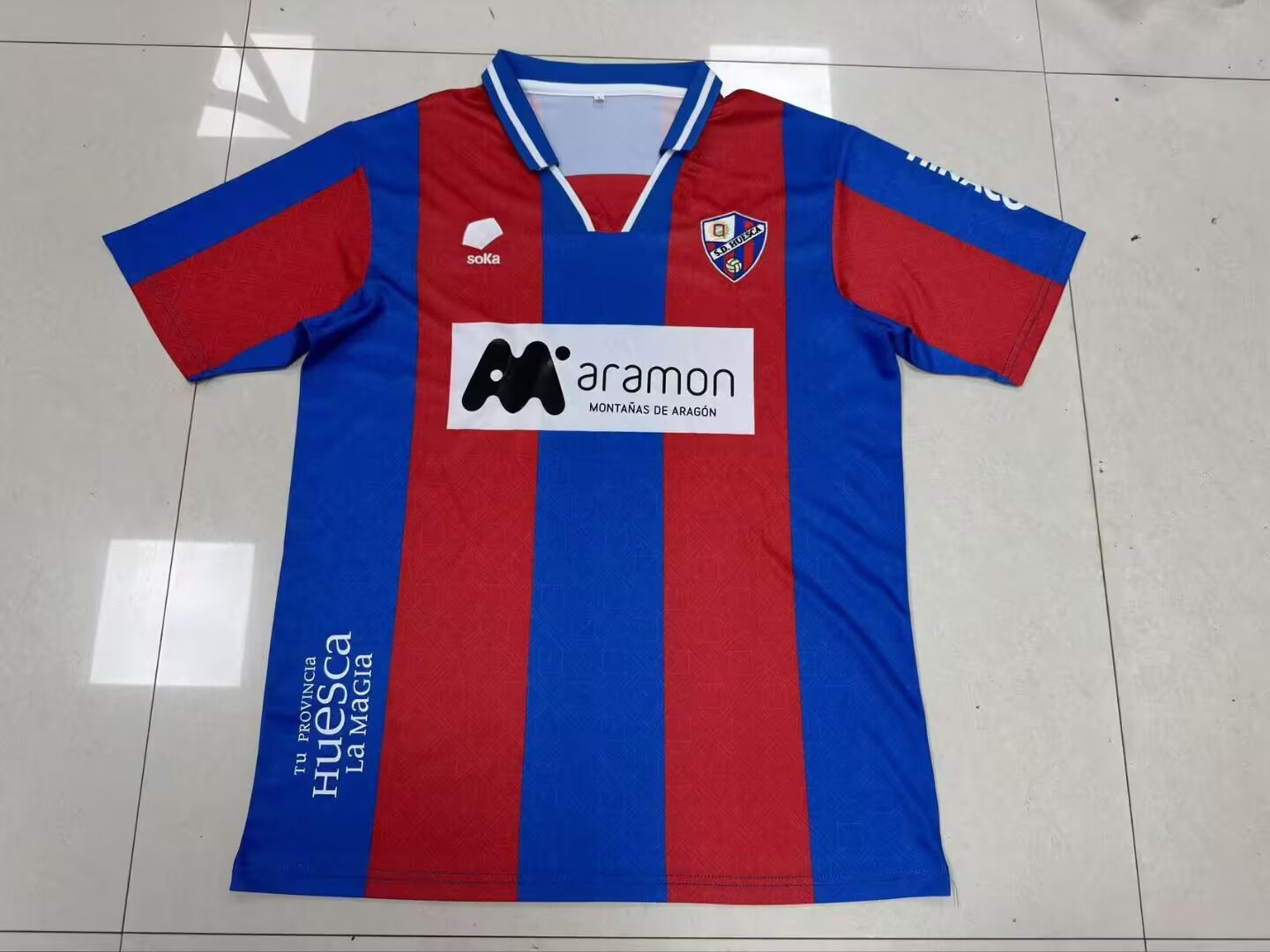 Retro SD Huesca 2025/2026 Home Fan Version Football Jersey