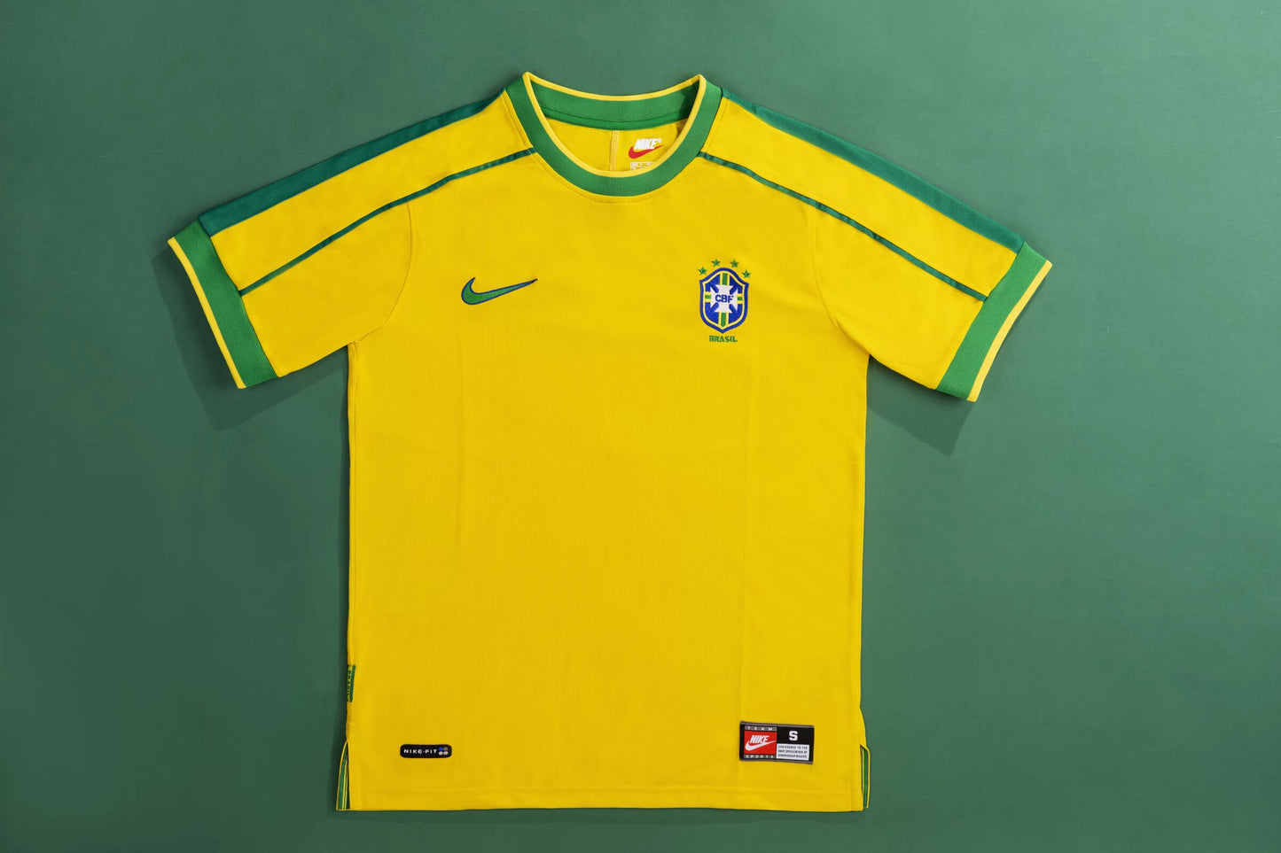Retro Brazil 1998 Home Football Jersey