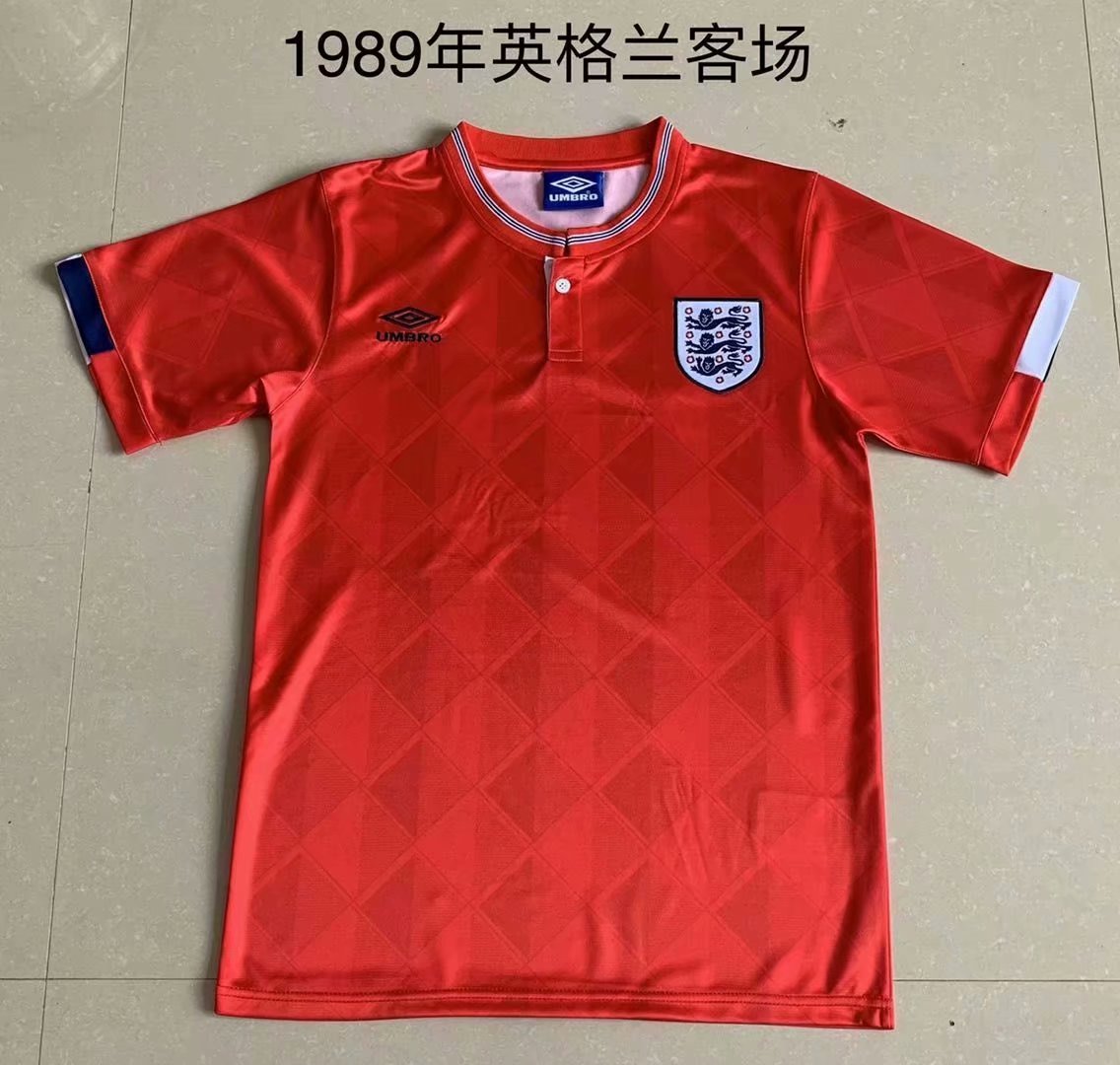 Retro England 1989 Away Football Jersey