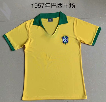 Retro Brazil 1957 Home Football Jersey